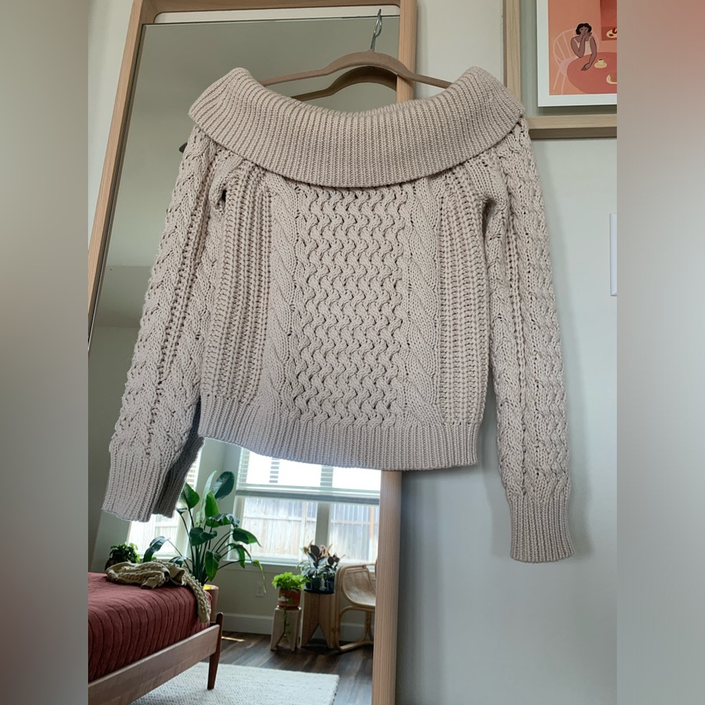 Intermix Adalene Off Shoulder Knit Sweater